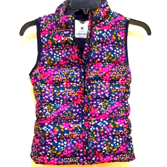 Gap Floral Puffer Vest Size Medium - Picture 1 of 10